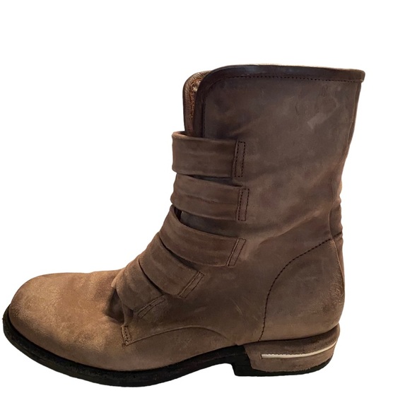 A.S. 98 Traver Tobacco Suede Leather Ankle Bootie Boots Size 38 - Picture 13 of 16